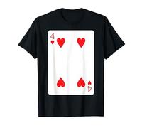 Quattro di cuori carte da gioco Maglietta