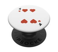 Quattro Di Cuori Mazzo Di Carte Halloween Costume Gruppo PopSockets PopGrip Adesivo