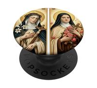 Quattro donne dottoresse della Chiesa sante cattoliche Teresa PopSockets PopGrip Adesivo