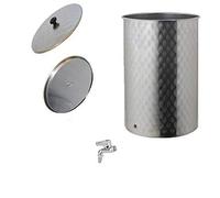 Quattro Effe Serbatoio Contenitore Inox per Vino con Galleggiante Olio da 50 a 1000 lt (200 Basso)