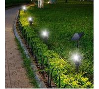 Quattro faretti solari 4 in 1 da attaccare o fissare - LUMISKY - ROUNDY - H27 cm - LED bianco freddo