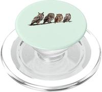 Quattro gufi realistici su un ramo Owl Meme PopSockets PopGrip per MagSafe