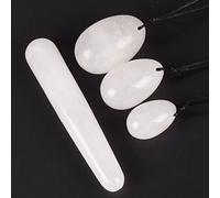 Quattro in Uno Pietra di Cristallo in Polvere Yoni Uovo di Giada Lady Kegel Apparecchio for Il Fitness Palla di Serraggio Muscolare Massaggiatore di Giada Kegel,Cristallo Bianco Collezioni di casa