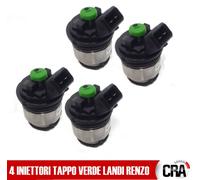 QUATTRO INIETTORI TAPPO VERDE LANDIRENZO ORIGINALE GPL GAS 237109000