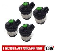 QUATTRO INIETTORI TAPPO VERDE LANDIRENZO ORIGINALE GPL PER AUTO CILINDRATA 1200