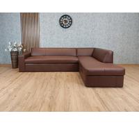 Quattro Meble Antalya - Divano angolare in vera pelle, 270 x 200 cm, con funzione di sonno, 100% pelle