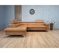 Quattro Meble Lussuoso divano angolare Roma in pelle italiana Granada divano angolare in vera pelle (210 x 269 cm angolo sinistro)