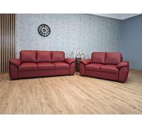 Quattro Meble Set di mobili in vera pelle "Oxford" 3 - 2 in pelle naturale italiana, set di colori assortiti
