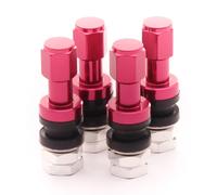 QUATTRO PEZZI Set Aluo Valvole Cerchi JR v2 - RED rossi rosse