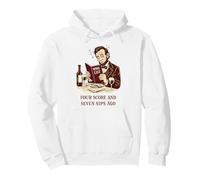 Quattro punteggi e Sette sorsi Fa Divertente Vino Abe Lincoln Felpa con Cappuccio