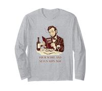 Quattro punteggi e Sette sorsi Fa Divertente Vino Abe Lincoln Maglia a Manica