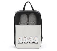 Quattro simpatici fantasmi che camminano in una linea borsa per scarpe da viaggio per uso quotidiano anti-polvere porta scarpe da golf