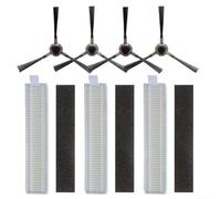 Quattro spazzole laterali per ECOVACS per modelli OZMO Slim 11 e U3 robot aspirapolvere per supportare un'efficace cattura della polvere vicino alle pareti