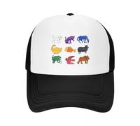 Quattro Stagioni Berretti da Baseball per Uomini e Donne Eric Carle Animali Berretto Moda Casual Mesh Baseball Caps Cappello Regolabile Hip Hop Estate Unisex Cappelli da Baseball Policromatici