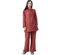 Quattro Stagioni Tai Chi Uniform Set, Tuta per Arti Marziali Abbigliamento Kung Fu Cinese da Donna Tuta Tai Chi in Cotone Tuta da Yoga per Meditazione Zen Arti Marziali, Tuta da Yoga per Meditazione