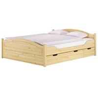 Quattro varianti di letto matrimoniale 160x200 in pino e 4 cassetti V-60.33-16