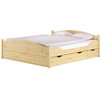 Quattro varianti di letto matrimoniale 180x200 in pino e 4 cassetti V-60.33-18