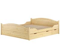 Quattro varianti di letto matrimoniale 180x200 in pino e 4 cassetti V-60.33-18