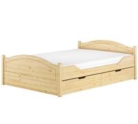 Quattro varianti letto solido matrimoniale per adulti 140x200 in pino V-60.33-14