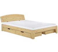 Quattro varianti x robusto matrimoniale in pino 140x200 3 cassetti V-60.63S8-14