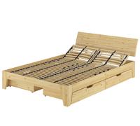 Quattro varianti x robusto matrimoniale in pino 160x200 3 cassetti V-60.62S8-16
