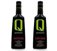 Quattrociocchi SUPERBO Olio Extra Vergine di Oliva - Prodotto 100% Italiano - 2 Bottiglie da 500 ml -