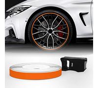 Quattroerre 10344 Wheel Trim Strisce Adesive Rifrangenti con Applicatore per Cerchi Auto, Arancio