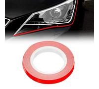 Quattroerre 10804 Stripes Strisce Adesive Eyeliner per Fari Auto, Rosso Fluo, 7 mm x 3 m