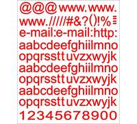 Quattroerre 1217 Kit Lettere Adesive Web, Rosso