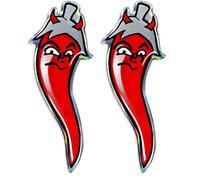 Quattroerre 14037 Sticker Adesivo 3D Peperoncino (Confezione da 2)