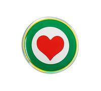 Quattroerre 14141 Sticker Adesivo 3D Italia Coccarda con Cuore