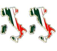 Quattroerre 14142 Sticker Adesivo 3D Italia (Confezione da 2)