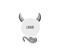 Quattroerre 14284 Adesivo 3D Diavolo per personalizzare logo auto
