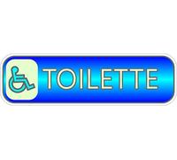 Quattroerre 1540 Targhetta Adesiva 3D Fotoluminescente "Toilette Disabili"