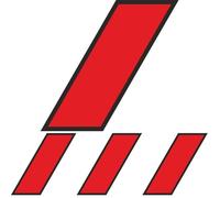 Quattroerre 1541 Striscia Adesiva Trasporto Conto Proprio, Rosso (Confezione da 4)