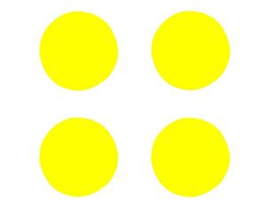 Quattroerre 1661 Sticker Adesivi Rifrangenti Cerchi, Giallo, Set di 4