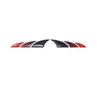 Quattroerre 19806 Adesivi 3D Bike Protec Shark Nero e Rosso Metallico, 172 X 36 Mm