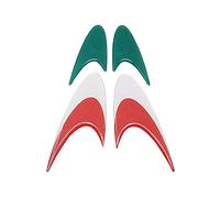 Quattroerre 19813 Fregi Adesivi 3D Racing Wing, Tricolore Metallizzato