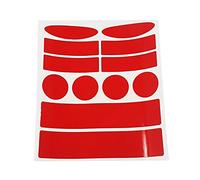 Quattroerre 4015 Set Sticker Adesivi Rifrangenti Bicicletta, Rosso, 14 x 16 cm