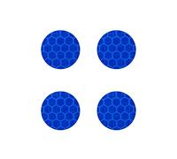 Quattroerre 4071 Adesivi Rifrangenti Cerchi Diamond Refractive Flat, Blu, Set di 4