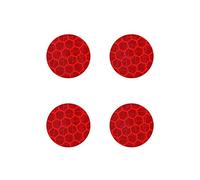 Quattroerre 4072 Adesivi Rifrangenti Cerchi Diamond Refractive, Rosso, Set di 4