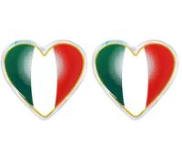 Quattroerre 497 Sticker Italia Scudetto Cuore 3D (Confezione da 2)