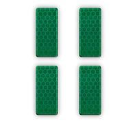 Quattroerre 5468 Stickers 3D Diamond Refractive Rettangolo Verde 4 pezzi