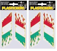 Quattroerre 5704 Adesivo Rifrangente Plasticker Bandiera Italia Strappata (Confezione da 2)