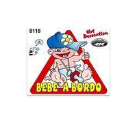 Quattroerre 8118 Adesivo Bimbo a Bordo Tabella Dimensioni 14 x 16 cm
