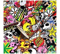 Quattroerre - Foglio Pellicola Adesiva per Wrapping Sticker Bomb Small, 35 x 50 cm
