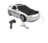 Quavva [2025 Nuovo modello] 1/64 Scala Q Edition RC Drift Car, 4WD, ESP Gyro, Controllo completo proporzionale, intercambiabili Racing/Drift Pneumatici, Luci LED, Desktop Racing (Modello A - Rosso