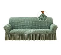 Qubjus Copridivano elasticizzato con fondo elastico e gonna per bambini (verde, large)
