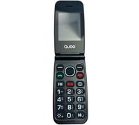 Qubo Telefono Cellulare per Anziani 4G, Flip con Tasti Grandi,Display 2.4", Volume Alto,Funzione SOS,Chiamata Rapida, cellulare anziani, Nero