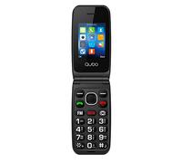 Qubo NEONW Blu Telefono Cellulare con Coperchio per Anziani | Tasti Grandi | Pulsante SOS | Schermo da 2,4 Pollici | Chiamata Rapida | Radio | 800 mAh Batteria | Caricatore di tipo C | Dual Sim